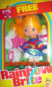 Rainbow Brite Doll with Free Slippers & Nightie