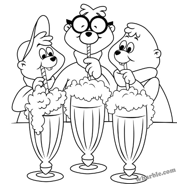 Alvin & the Chipmunks Coloring Page