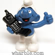 Cell Phone Smurf Figure
