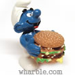 Hamburger Smurf Figure