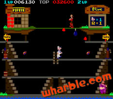 Popeye the arcade game - Level 1, Dock Stage