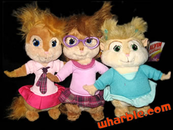 The chipettes shop plush dolls